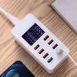 A8 50W 8 Ports USB + QC3.0 Smart Charging Station with Digital Display AC100-240V, US Plug - Multifunction Charger by PMC TechLife | Online Shopping South Africa | PMC TechLife | Buy Now Pay Later Mobicred