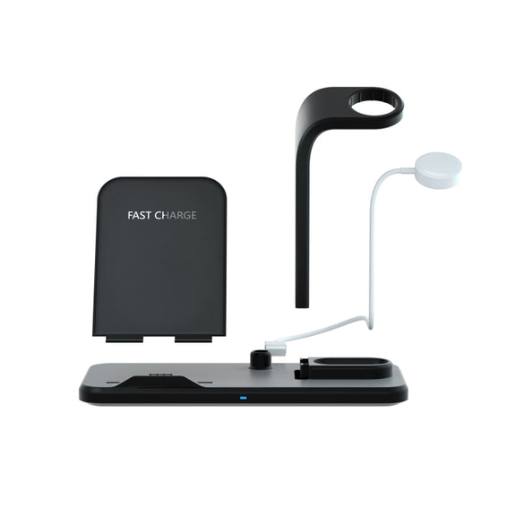 N35 3 in 1 Separated Design Quick Wireless Charger for iPhone, Apple Watch, AirPods (Black)
