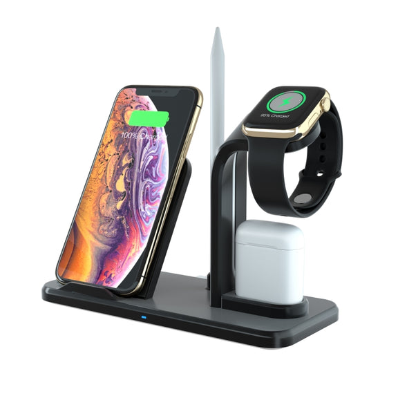 N35 3 in 1 Separated Design Quick Wireless Charger for iPhone, Apple Watch, AirPods (Black)