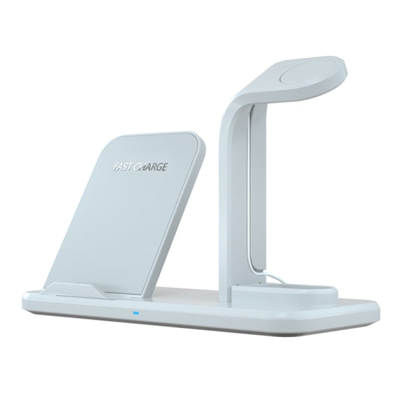 N35 3 in 1 Separated Design Quick Wireless Charger for iPhone, Apple Watch, AirPods(White)