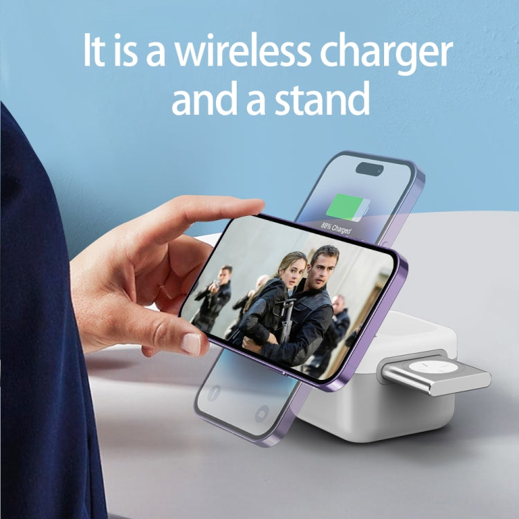 H31 15W 3 in 1 Magnetic Multifunctional Wireless Charger (White)