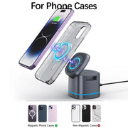 H32 15W 3 in 1 Magnetic Multifunctional Wireless Charger (Grey)