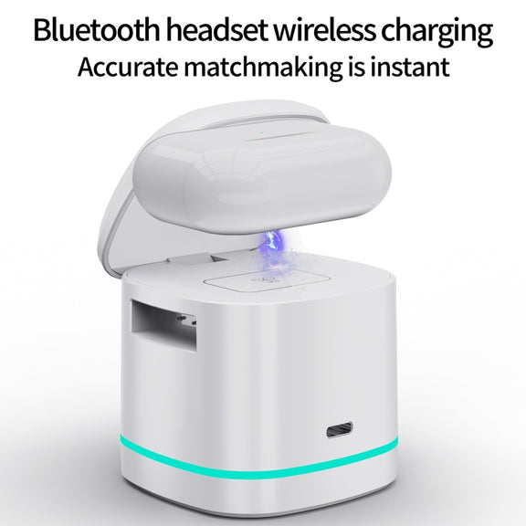 H32 15W 3 in 1 Magnetic Multifunctional Wireless Charger (White)