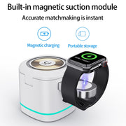 H32 15W 3 in 1 Magnetic Multifunctional Wireless Charger (White)