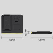 C27 15W 4 in 1 Foldable Magnetic Wireless Charger with Ambient Light (White)