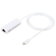 QTS-LAN8152B 1m 8 Pin to RJ45 Ethernet LAN Network Adapter Cable(White) - Multifunction Cable by PMC TechLife | Online Shopping South Africa | PMC TechLife | Buy Now Pay Later Mobicred