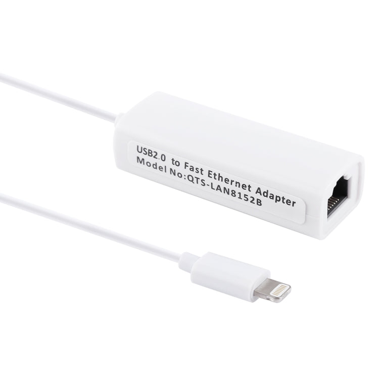 QTS-LAN8152B 1m 8 Pin to RJ45 Ethernet LAN Network Adapter Cable(White)