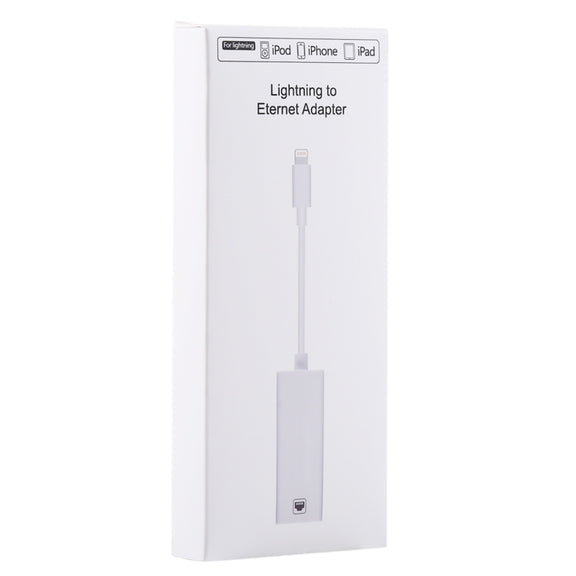 NK107A1 8 Pin to RJ45 Ethernet LAN Network Adapter Cable for iPhone / iPad Series, Total Length: 16cm(White)