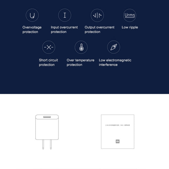 Original Xiaomi 18W Wall Charger Adapter Single Port USB Quick Charger, US Plug