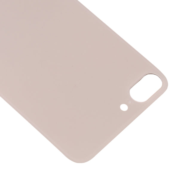 Easy Replacement Big Camera Hole Glass Back Battery Cover with Adhesive for iPhone 8 Plus(Gold)