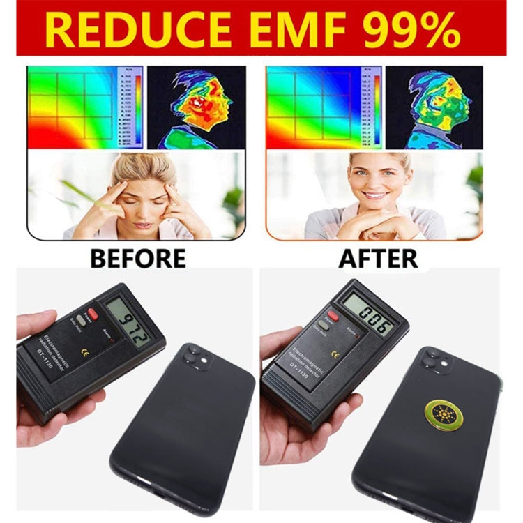 Anti Electromagnetic Radiation Mobile Phone Sticker (Gold)