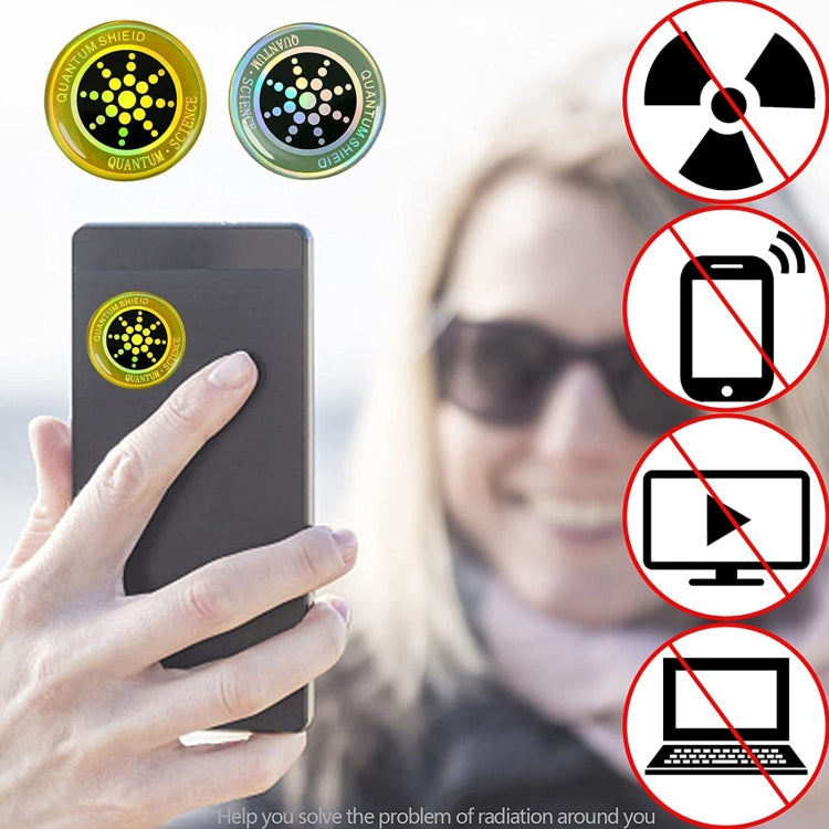 Anti Electromagnetic Radiation Mobile Phone Sticker (Gold)