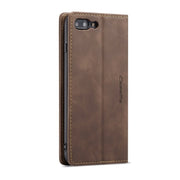 CaseMe-013 Multifunctional Retro Frosted Horizontal Flip Leather Case for iPhone 7 Plus / 8 Plus, with Card Slot & Holder & Wallet(Coffee)