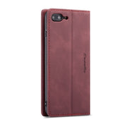 CaseMe-013 Multifunctional Retro Frosted Horizontal Flip Leather Case for iPhone 7 Plus / 8 Plus, with Card Slot & Holder & Wallet(Khaki)