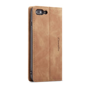 CaseMe-013 Multifunctional Retro Frosted Horizontal Flip Leather Case for iPhone 7 Plus / 8 Plus, with Card Slot & Holder & Wallet(Brown)