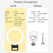 XJ18 LED Light Live Self-timer Flash Fill Light(Black)