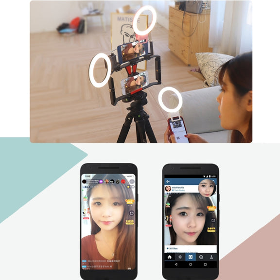 XJ18 LED Light Live Self-timer Flash Fill Light(Pink)