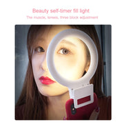 XJ18 LED Light Live Self-timer Flash Fill Light(Pink)