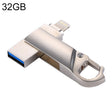 RQW-10F 2 in 1 USB 2.0 & 8 Pin 32GB Keychain Flash Drive - U Disk & Card Reader by PMC TechLife | Online Shopping South Africa | PMC TechLife | Buy Now Pay Later Mobicred