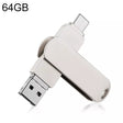 RQW-10X 3 in 1 USB 2.0 & 8 Pin & USB-C / Type-C 64GB Flash Drive, for iPhone & iPad & iPod & Most Android Smartphones & PC Computer - U Disk & Card Reader by PMC TechLife | Online Shopping South Africa | PMC TechLife | Buy Now Pay Later Mobicred