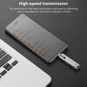 RQW-10X 3 in 1 USB 2.0 & 8 Pin & USB-C / Type-C 128GB Flash Drive, for iPhone & iPad & iPod & Most Android Smartphones & PC Computer