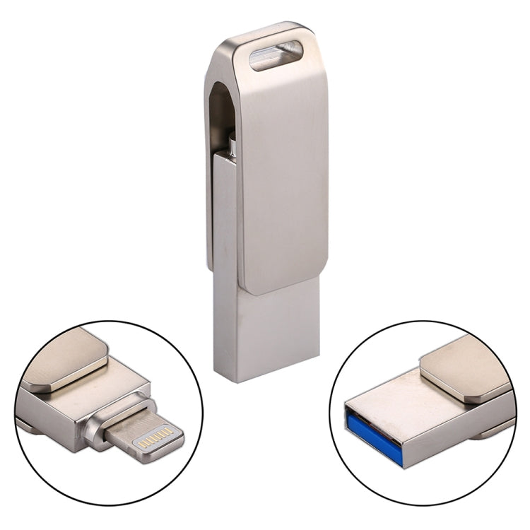 RQW-10G 2 in 1 USB 2.0 & 8 Pin 32GB Flash Drive, for iPhone & iPad & iPod & Most Android Smartphones & PC Computer