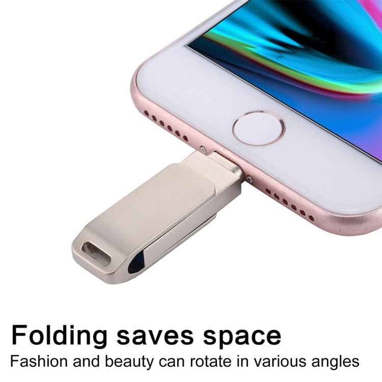 RQW-10G 2 in 1 USB 2.0 & 8 Pin 32GB Flash Drive, for iPhone & iPad & iPod & Most Android Smartphones & PC Computer