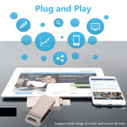 RQW-10G 2 in 1 USB 2.0 & 8 Pin 32GB Flash Drive, for iPhone & iPad & iPod & Most Android Smartphones & PC Computer
