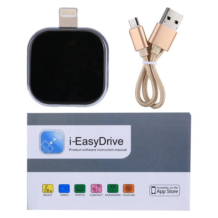 RQW-18S 8 Pin 16GB Multi-functional Flash Disk Drive with USB / Micro USB to Micro USB Cable(Black)