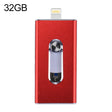 RQW-02 3 in 1 USB 2.0 & 8 Pin & Micro USB 32GB Flash Drive(Red) - U Disk & Card Reader by PMC TechLife | Online Shopping South Africa | PMC TechLife | Buy Now Pay Later Mobicred