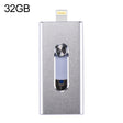 RQW-02 3 in 1 USB 2.0 & 8 Pin & Micro USB 32GB Flash Drive(Silver) - U Disk & Card Reader by PMC TechLife | Online Shopping South Africa | PMC TechLife | Buy Now Pay Later Mobicred