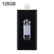 RQW-02 3 in 1 USB 2.0 & 8 Pin & Micro USB 128GB Flash Drive(Black) - U Disk & Card Reader by PMC TechLife | Online Shopping South Africa | PMC TechLife | Buy Now Pay Later Mobicred
