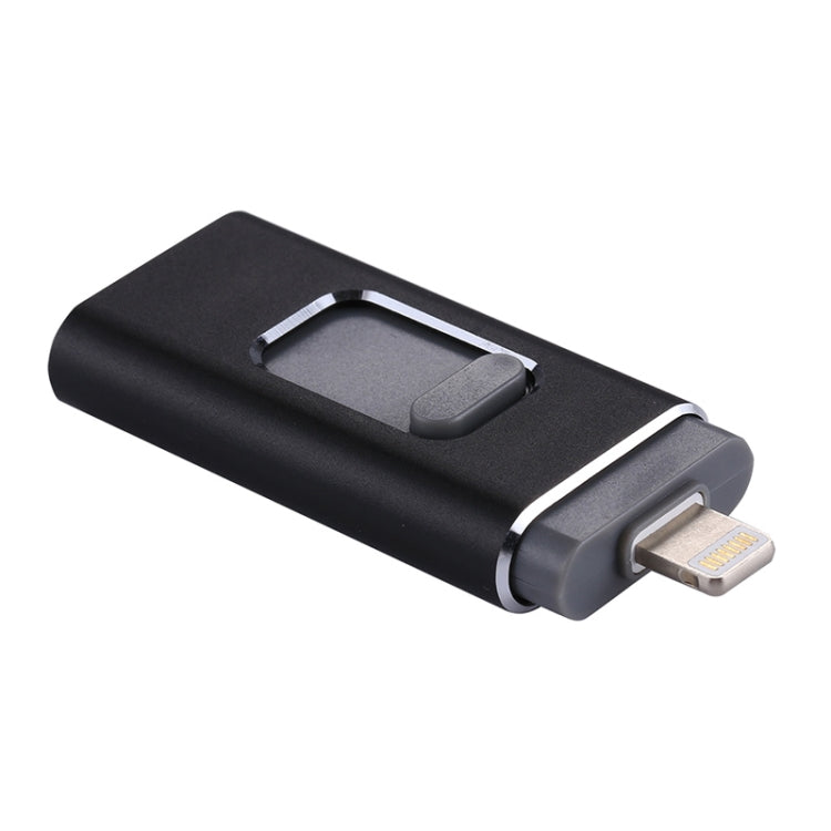 easyflash RQW-01B 3 in 1 USB 2.0 & 8 Pin & Micro USB 32GB Flash Drive(Black)