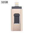 easyflash RQW-01B 3 in 1 USB 2.0 & 8 Pin & Micro USB 32GB Flash Drive(Gold) - U Disk & Card Reader by PMC TechLife | Online Shopping South Africa | PMC TechLife | Buy Now Pay Later Mobicred