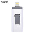 easyflash RQW-01B 3 in 1 USB 2.0 & 8 Pin & Micro USB 32GB Flash Drive(Silver) - U Disk & Card Reader by PMC TechLife | Online Shopping South Africa | PMC TechLife | Buy Now Pay Later Mobicred