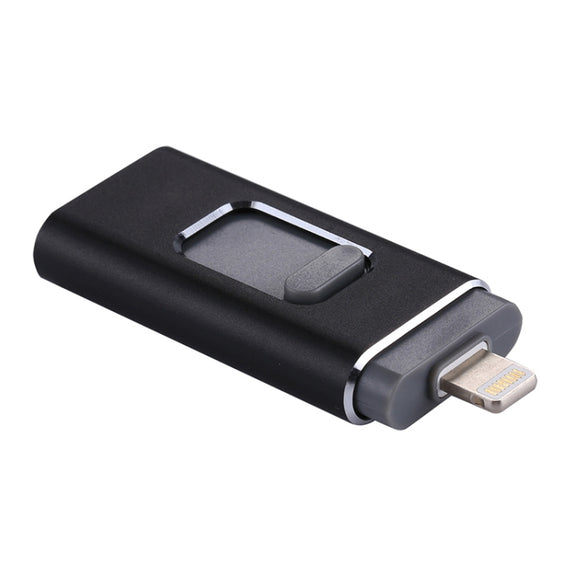 easyflash RQW-01B 3 in 1 USB 2.0 & 8 Pin & Micro USB 64GB Flash Drive(Black)