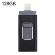 easyflash RQW-01B 3 in 1 USB 2.0 & 8 Pin & Micro USB 128GB Flash Drive(Black) - U Disk & Card Reader by PMC TechLife | Online Shopping South Africa | PMC TechLife | Buy Now Pay Later Mobicred