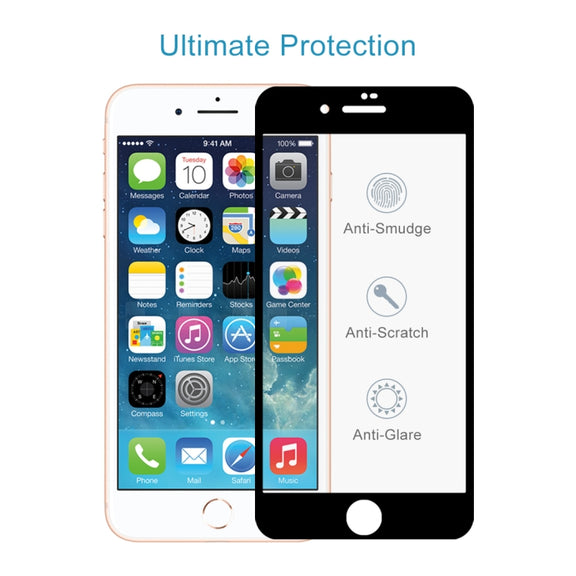 Anti-scratch 9H  Full Screen HD Tempered Glass Film for iPhone SE 2020 / 8 / 7 (Black)