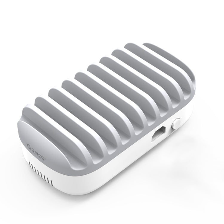 ORICO DUK-10P 120W 10 USB Ports Smart Charging Station with Phone & Tablet Stand, US Plug(White)