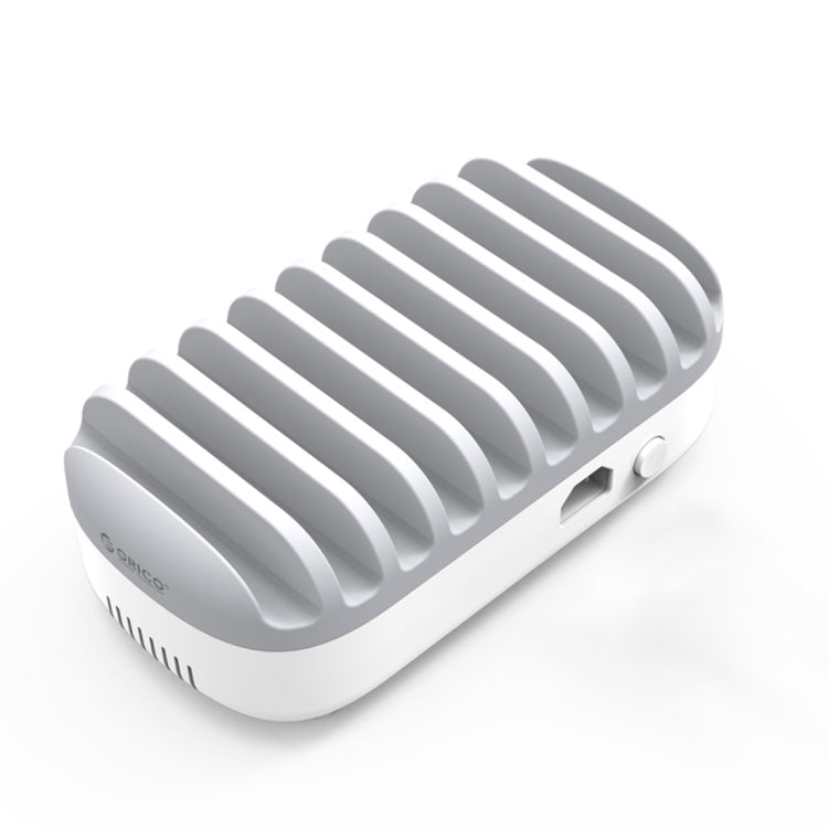 ORICO DUK-10P 120W 10 USB Ports Smart Charging Station with Phone & Tablet Stand, EU Plug(White)