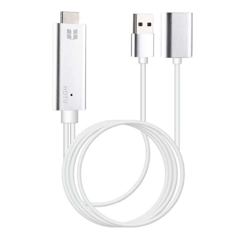 USB 3.0 Female HDMI HD 1080P Video Converter HDTV Cable(Silver)