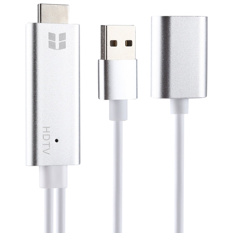 USB 3.0 Female HDMI HD 1080P Video Converter HDTV Cable(Silver)