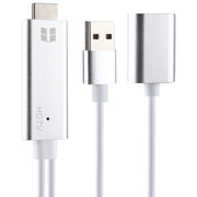 USB 3.0 Female HDMI HD 1080P Video Converter HDTV Cable(Silver)