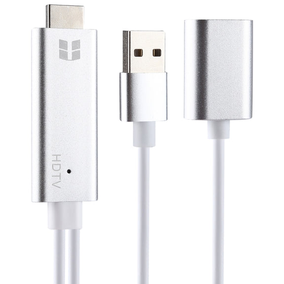 USB 3.0 Female HDMI HD 1080P Video Converter HDTV Cable(Silver)