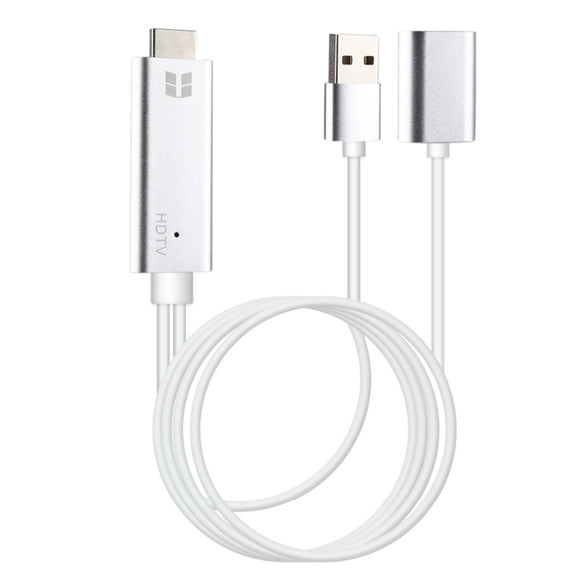 USB 3.0 Female HDMI HD 1080P Video Converter HDTV Cable(Silver)