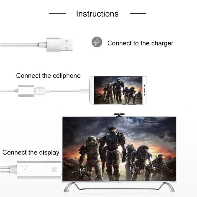 USB 3.0 Female HDMI HD 1080P Video Converter HDTV Cable(Silver)