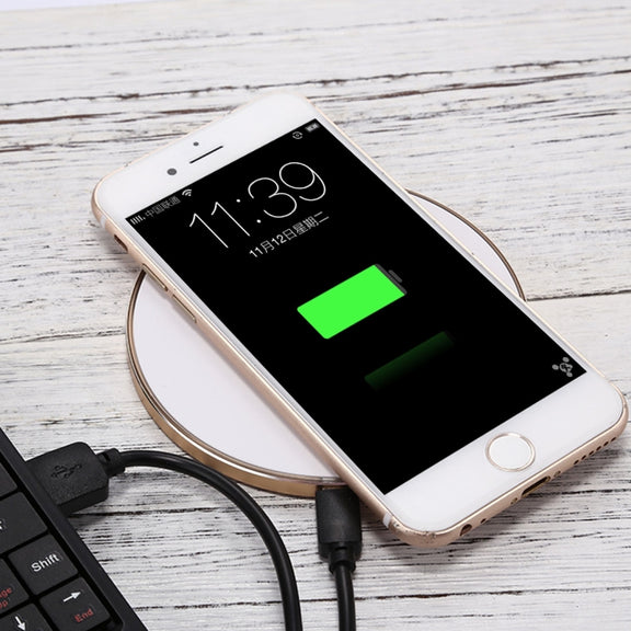 Q21 Fast Charging Wireless Charger Station with Indicator Light(Gold)