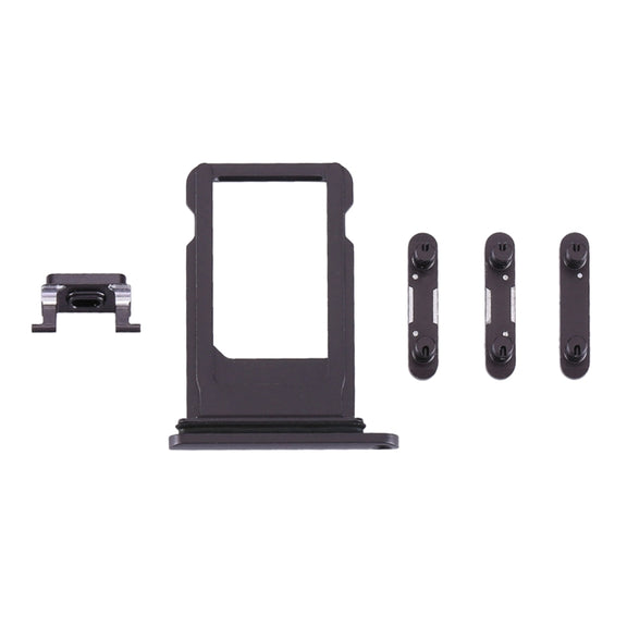 Card Tray + Volume Control Key + Power Button + Mute Switch Vibrator Key for iPhone 8 Plus(Grey)