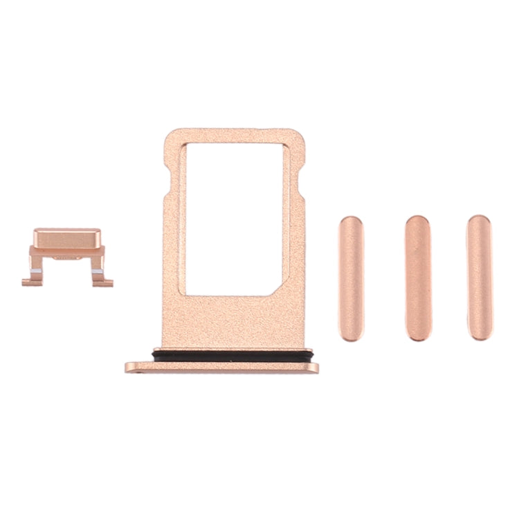 Card Tray + Volume Control Key + Power Button + Mute Switch Vibrator Key for iPhone 8 Plus(Gold)