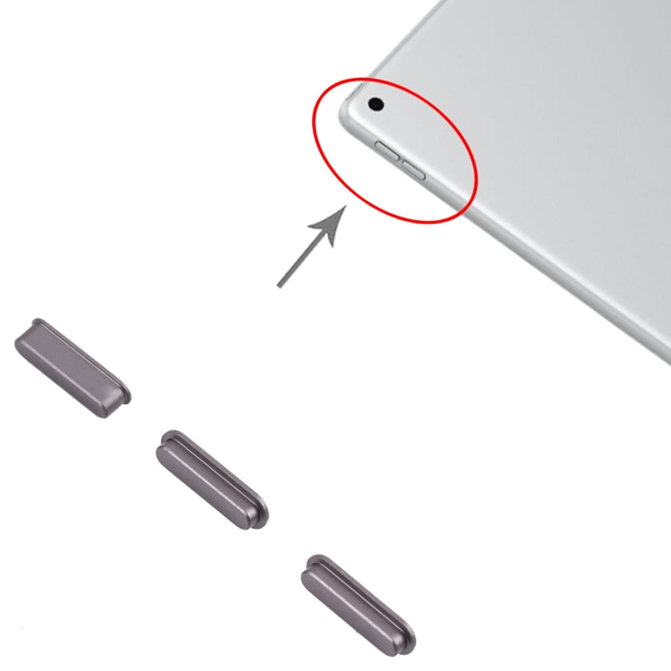 Power Button and Volume Control Button for iPad 10.2 inch 2019 2020 2021 (Grey)